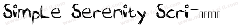Simple Serenity Scri字体转换
